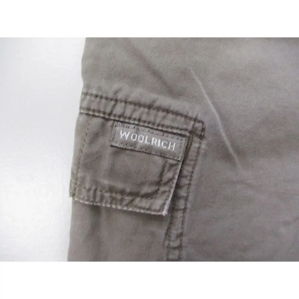Woolrich Cargo Shorts Mens‎ 36x9 Green Kelp Cotton Vintage Utility Grunge